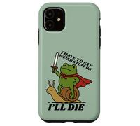 Funny Knight I Have to Say Weird Stuff Or I'll Die Frog Custodia per iPhone 11