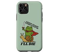 Funny Knight I Have to Say Weird Stuff Or I'll Die Frog Custodia per iPhone 11 Pro
