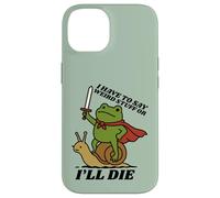 Funny Knight I Have to Say Weird Stuff Or I'll Die Frog Custodia per iPhone 14
