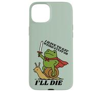 Funny Knight I Have to Say Weird Stuff Or I'll Die Frog Custodia per iPhone 15 Plus