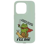 Funny Knight I Have to Say Weird Stuff Or I'll Die Frog Custodia per iPhone 15 Pro