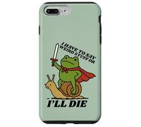 Funny Knight I Have to Say Weird Stuff Or I'll Die Frog Custodia per iPhone 7 Plus/8 Plus