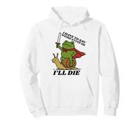 Funny Knight I Have to Say Weird Stuff Or I'll Die Frog Felpa con Cappuccio