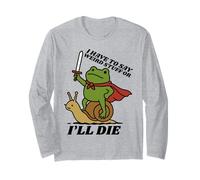 Funny Knight I Have to Say Weird Stuff Or I'll Die Frog Maglia a Manica