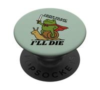 Funny Knight I Have to Say Weird Stuff Or I'll Die Frog PopSockets PopGrip Adesivo