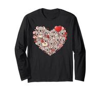 Funny Koala Heart Valentine Koala Donna Uomo Bambini Maglia a Manica
