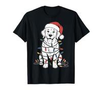 Funny Labrador Christmas Lights Holiday Vibes Maglietta