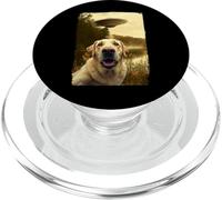 Funny Labrador UFO Encounter Labrador Dog Selfie Aliens PopSockets PopGrip per MagSafe