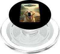 Funny Labrador UFO Encounter Labrador Dog Selfie Aliens PopSockets PopGrip per MagSafe
