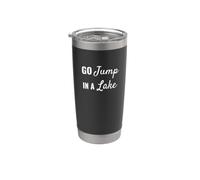 Funny Lake Life Bold Script Bicchiere termico in acciaio inox doppia parete