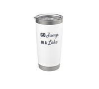 Funny Lake Life Bold Script Navy Font Design Bicchiere termico in acciaio inox doppia parete
