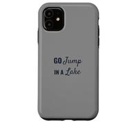 Funny Lake Life Bold Script Navy Font Design Custodia per iPhone 11