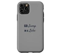 Funny Lake Life Bold Script Navy Font Design Custodia per iPhone 11 Pro