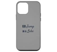 Funny Lake Life Bold Script Navy Font Design Custodia per iPhone 12 mini