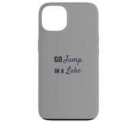 Funny Lake Life Bold Script Navy Font Design Custodia per iPhone 13