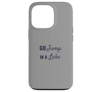 Funny Lake Life Bold Script Navy Font Design Custodia per iPhone 13 Pro