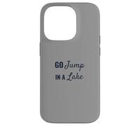 Funny Lake Life Bold Script Navy Font Design Custodia per iPhone 14 Pro