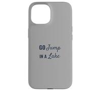 Funny Lake Life Bold Script Navy Font Design Custodia per iPhone 15