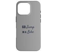 Funny Lake Life Bold Script Navy Font Design Custodia per iPhone 16 Pro