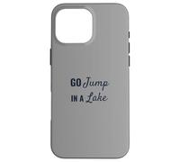 Funny Lake Life Bold Script Navy Font Design Custodia per iPhone 16 Pro Max