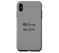 Funny Lake Life Bold Script Navy Font Design Custodia per iPhone XS Max
