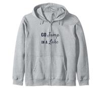 Funny Lake Life Bold Script Navy Font Design Felpa con Cappuccio