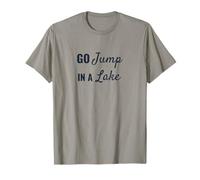 Funny Lake Life Bold Script Navy Font Design Maglietta
