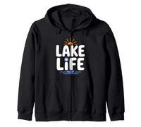 Funny Lake Lover Summer Vacation Quote Lake Life Felpa con Cappuccio