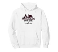 Funny Lawn Care is Self Care Lawnmower Humor Felpa con Cappuccio
