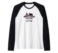 Funny Lawn Care is Self Care Lawnmower Humor Maglia con Maniche Raglan