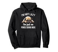 Funny Lazy Power Saving Mode Pug Lover Felpa con Cappuccio