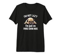 Funny Lazy Power Saving Mode Pug Lover Maglietta Premium
