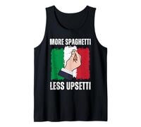 Funny Less Upsetti More Spaghetti Italian per uomini e donne Canotta