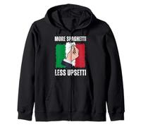 Funny Less Upsetti More Spaghetti Italian per uomini e donne Felpa con Cappuccio