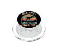 Funny Let's Eat Kids Punteggiatura salva vite grammatica PopSockets PopGrip per MagSafe
