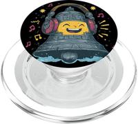 Funny Liberty Bell Face con belle cuffie PopSockets PopGrip per MagSafe