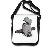 Funny Lighter Out of Fuel Lighting A Fire Borsa a tracolla bianca
