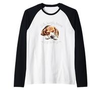 Funny Live Laugh Leave Me Alone Nap Sleep Beagle Dog Lover Maglia con Maniche Raglan
