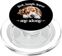 Funny Live Laugh Leave Me Alone Nap Sleep Beagle Dog Lover PopSockets PopGrip per MagSafe