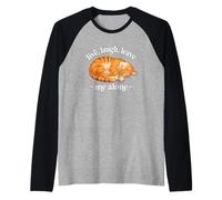 Funny Live Laugh Leave Me Alone Nap Sleep Orange Tabby Lover Maglia con Maniche Raglan