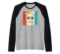 Funny Llama Design for Men Women Kids Llama Alpaca Animal Maglia con Maniche Raglan