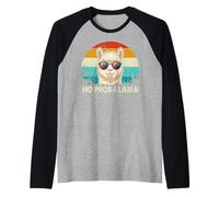 Funny Llama Design for Men Women Kids Llama Alpaca Animal Maglia con Maniche Raglan