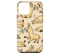 Funny Llama Expressions Cartoon Drama Animal Mood Art Custodia per iPhone 12 mini