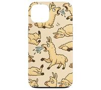 Funny Llama Expressions Cartoon Drama Animal Mood Art Custodia per iPhone 13