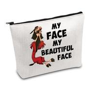 Funny Llama Kuzco Gift My Face My Beautiful Face Llama Kuzco Makeup Bag Kuzco Llama Lover Cosmetic Bag (My FACE UK)