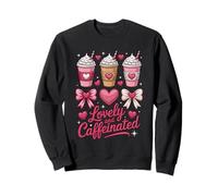 Funny Lovely And Caffeinated Cute Valentine Coffee Lovers Felpa
