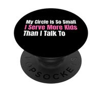 Funny Lunch Lady La mia cerchia è così piccola che servo più bambini PopSockets PopGrip Adesivo