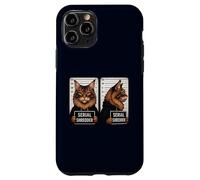 Funny Maine Coon Mugshot Serial Shredder Bad Cat Kitty Proprietario Custodia per iPhone 11 Pro