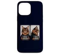 Funny Maine Coon Mugshot Serial Shredder Bad Cat Kitty Proprietario Custodia per iPhone 13 Pro Max