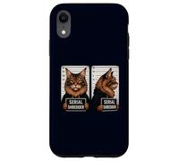 Funny Maine Coon Mugshot Serial Shredder Bad Cat Kitty Proprietario Custodia per iPhone XR